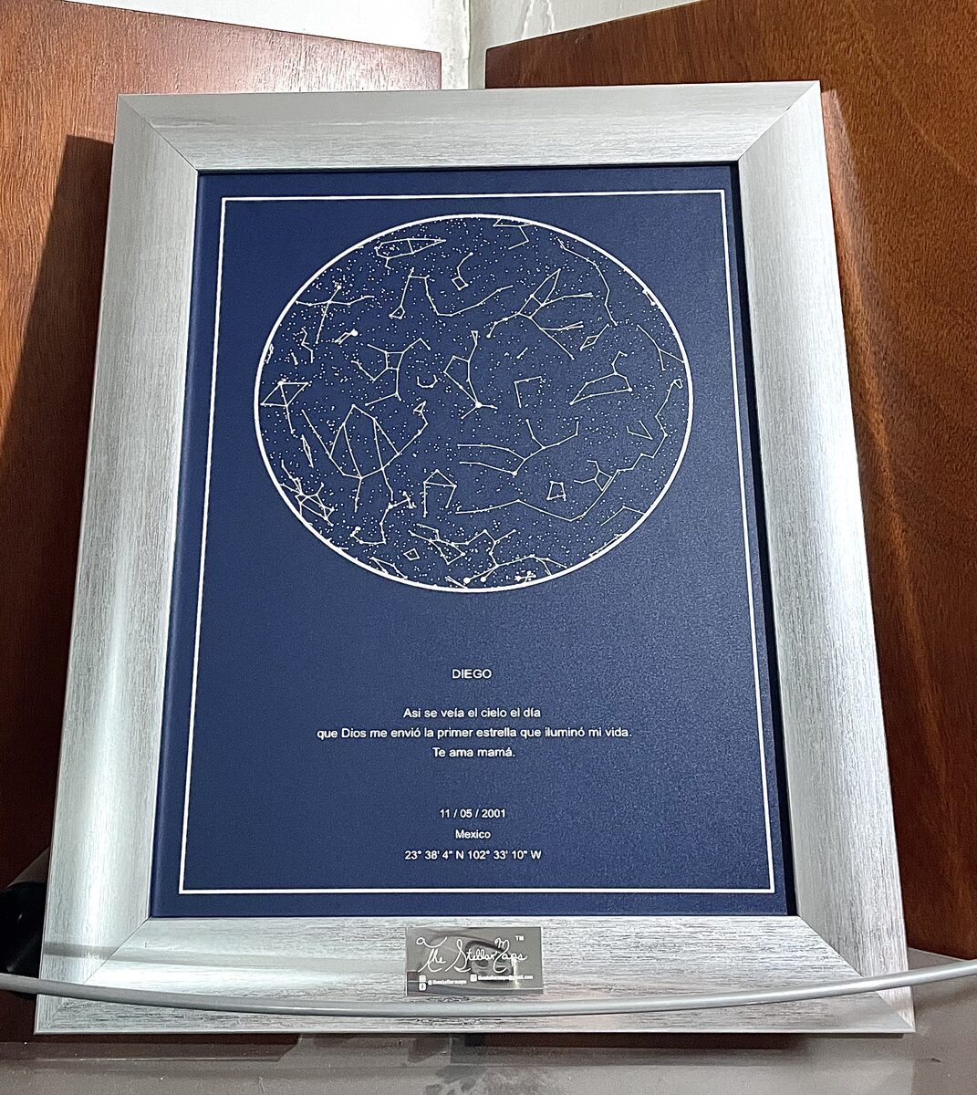 Mapa estelar personalizado de The Stellar Maps